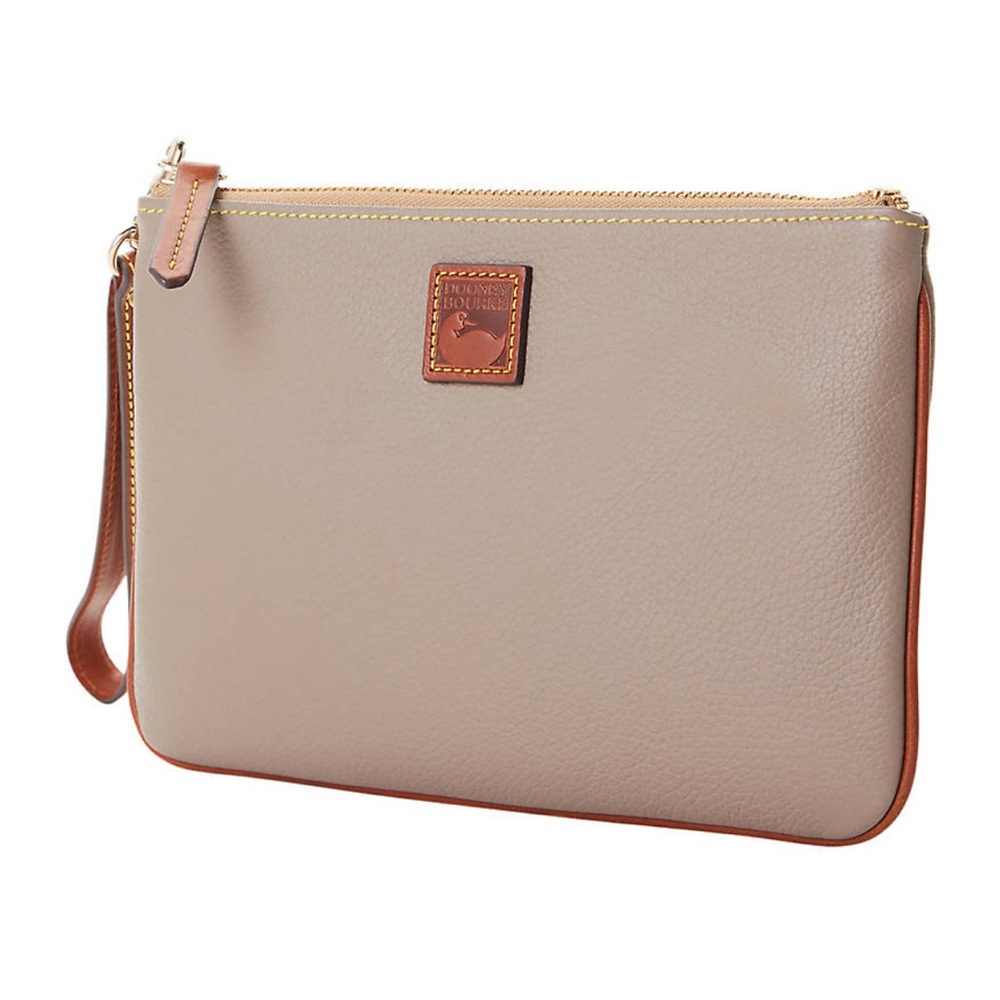 Dooney & Bourke Lavender/Mauve Pebled Leather Wristlet